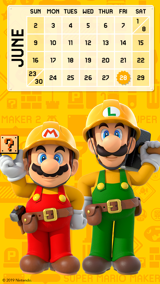 my.nintendo.com/Calendar - June 2019 - Super Mario Maker 2 - [B]/Super_Mario_Maker_2_June_Calendar_B[640x1136].png